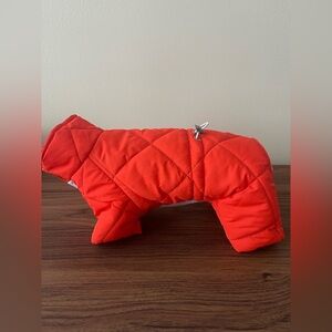 Orange Dog Coat Warm Jacket for Small dogs